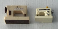 Vintage Used Galoob 1980s Durhamatic Sewing Machine Mini Wind Up Toys 2 Lot Rare