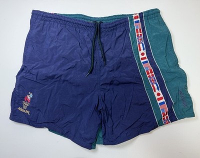 Vintage 1996 Olympic Swim Trunks Men's Speedo Atlanta Flags 90s