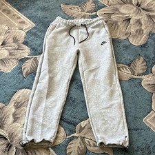 Nike Tech Men s Gray Fleece Open Jogger Pants...