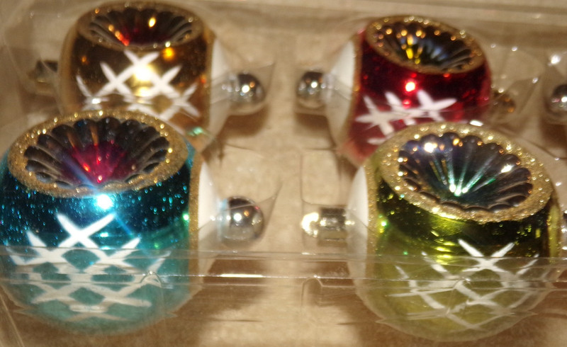 Martha Stewart Living Reflector Ornaments–Set of 6 –2012 Home Depot–Used, In Pkg