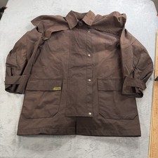 Australian Down Under Duster Mens M Oilskin Coat Jacket Snap Buttons Outdoor