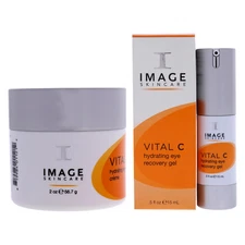 Vital C Hydrating Repair Creme and Eye Recovery Gel Kit by Image for Unisex -...
