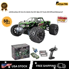 1/18 Brushless RC Cars for Adults Fast 50+ Mph, RC Trucks 4X4 Offroad Waterproof