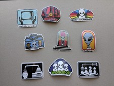 Skateboard Sticker Lot 9pc Advertising Alien Workshop Clone Decals 👽