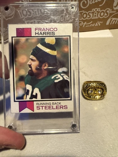 1973 Topps Set-Break # 89 Franco Harris RC NR-MINT & 1975 Super Bowl Ring