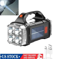 Camping Solar Tent Light Rechargeable LED Flashlight Power Torch Lantern Lamp