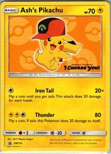 Ash's Pikachu - SM110 Non Holo SM Promos - Pokemon Card - NM on eBay
