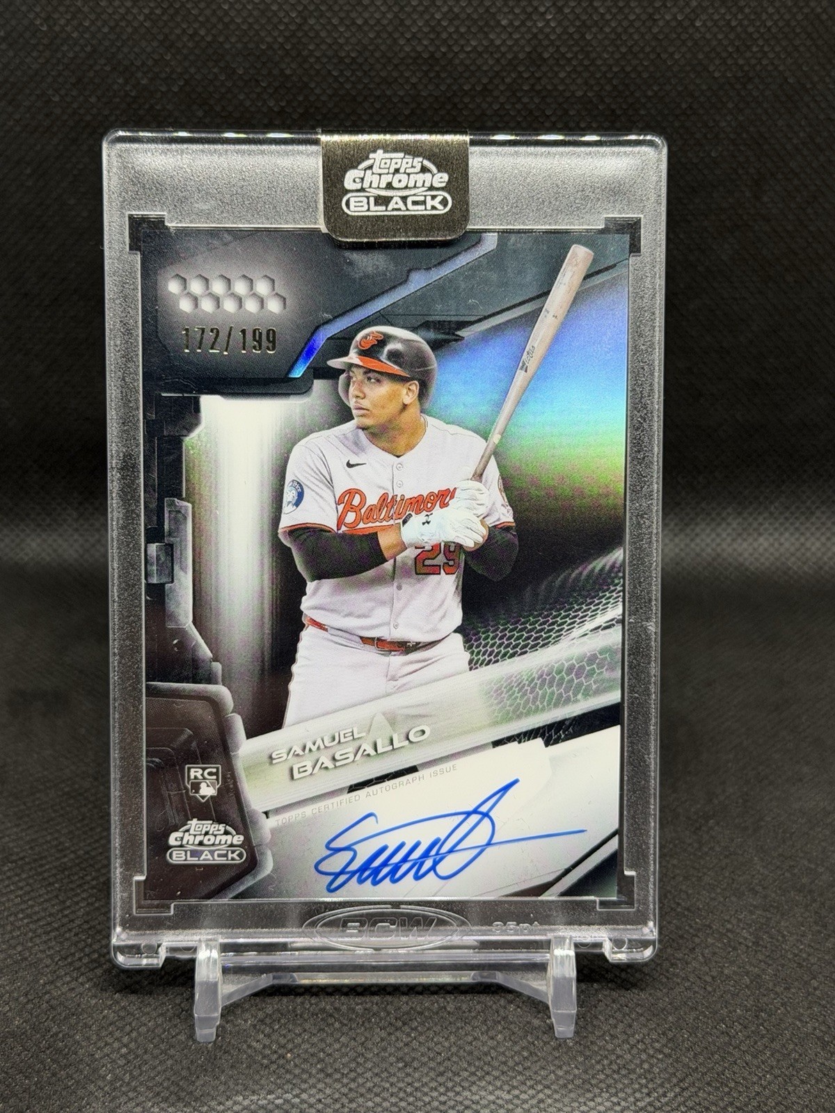 2026 Topps Chrome Black Samuel Basallo Auto /199 Refractor Orioles Prospect Auto