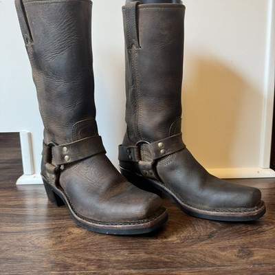 Frye Harness 12R Brown Leather Riding Boots - Womens Size 6.5