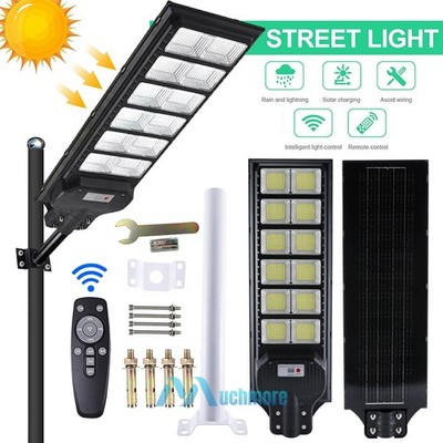 9990000000LM 9000W Solar Street Lights Dusk-Dawn IP67 LED Parking Lot Light+Pole