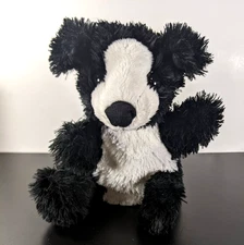 Folkmanis Small Puppy Dog Hand Puppet Black & White, 7" Plush
