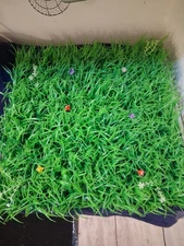 Green Artificial  Grass Set Of 4 Squares  1ft X1ft Each