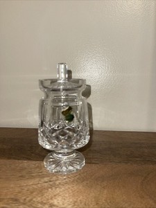 Marked Waterford Crystal Condiment Jam Honey Marmalade Footed Jar Lismore W. Lid