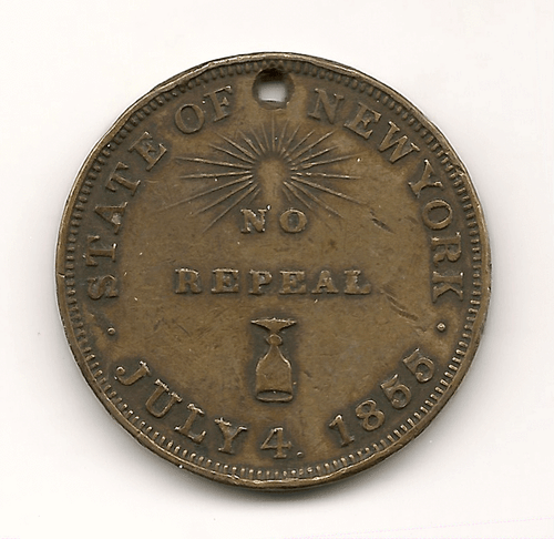 July 4, 1855 State of New York - No Repeal - Token - Bild 1 von 2