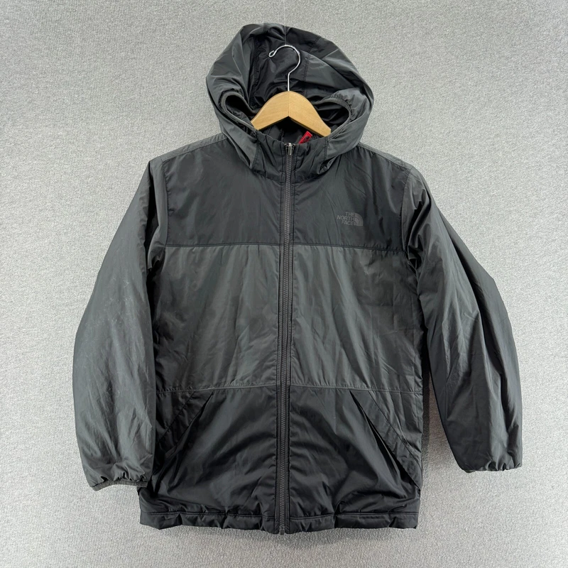 north-face puffer reversible fleece hood jacket