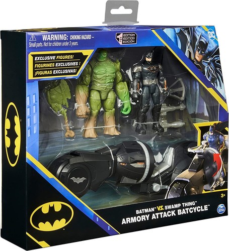 Batman VS Swamp Thing 1st Edition Figure Battle Pack With Armory Attack Batcycle - Picture 8 of 8