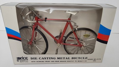 絵画 1S150-10 Die Cast Red Metal Bicycle Scale1:10 Scale