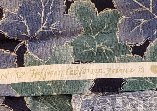 Windsor Collection Fabric 2 Yards + by Hoffman California Metallic Grape Leaves - Picture 3 of 6