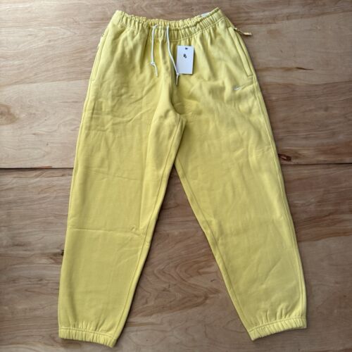 Nike NRG Solo Swoosh Sweatpants DX1364-700 Saturn Gold Yellow Men's Medium