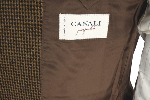CANALI PROPOSTA LORO PIANA Cashmere blazer 40 R Speckled Brown Sports Coat ITALY - Picture 3 of 8