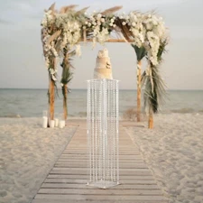 48 in Clear Acrylic Wedding Centerpiece STAND Hanging Crystal Beads Party Events