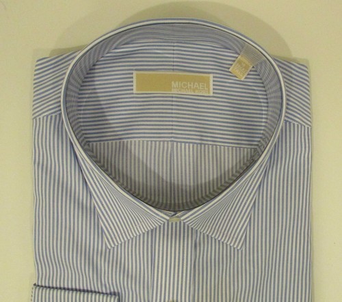 MICHAEL KORS MENS BIG TALL WHITE BLUE COTTON SHIRT SIZES 17.5 TO 22 XL - 6XL NWT - Picture 21 of 27