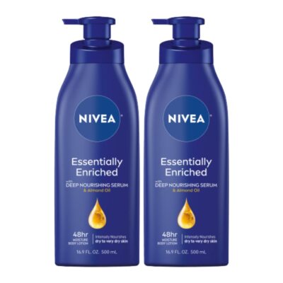 NIVEA Essentially Enriched Body Lotion for Dry Skin, Pack of 2, 16.9 Fl Oz... 