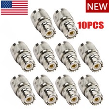 10Pcs UHF PL-259 SO-239 Female to N Male RF Coax Adapter Converter Connectors