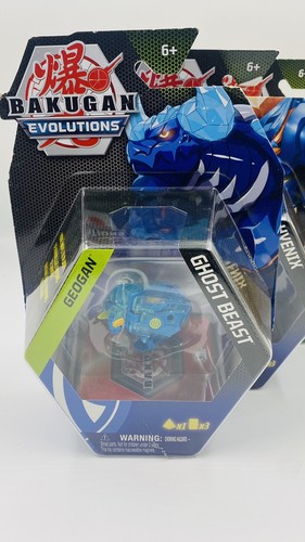 Bakugan Evolutions: Hyenix, Titan King, Amphrog, Ghost Beast (4 Pack) New - Foto 3 di 7