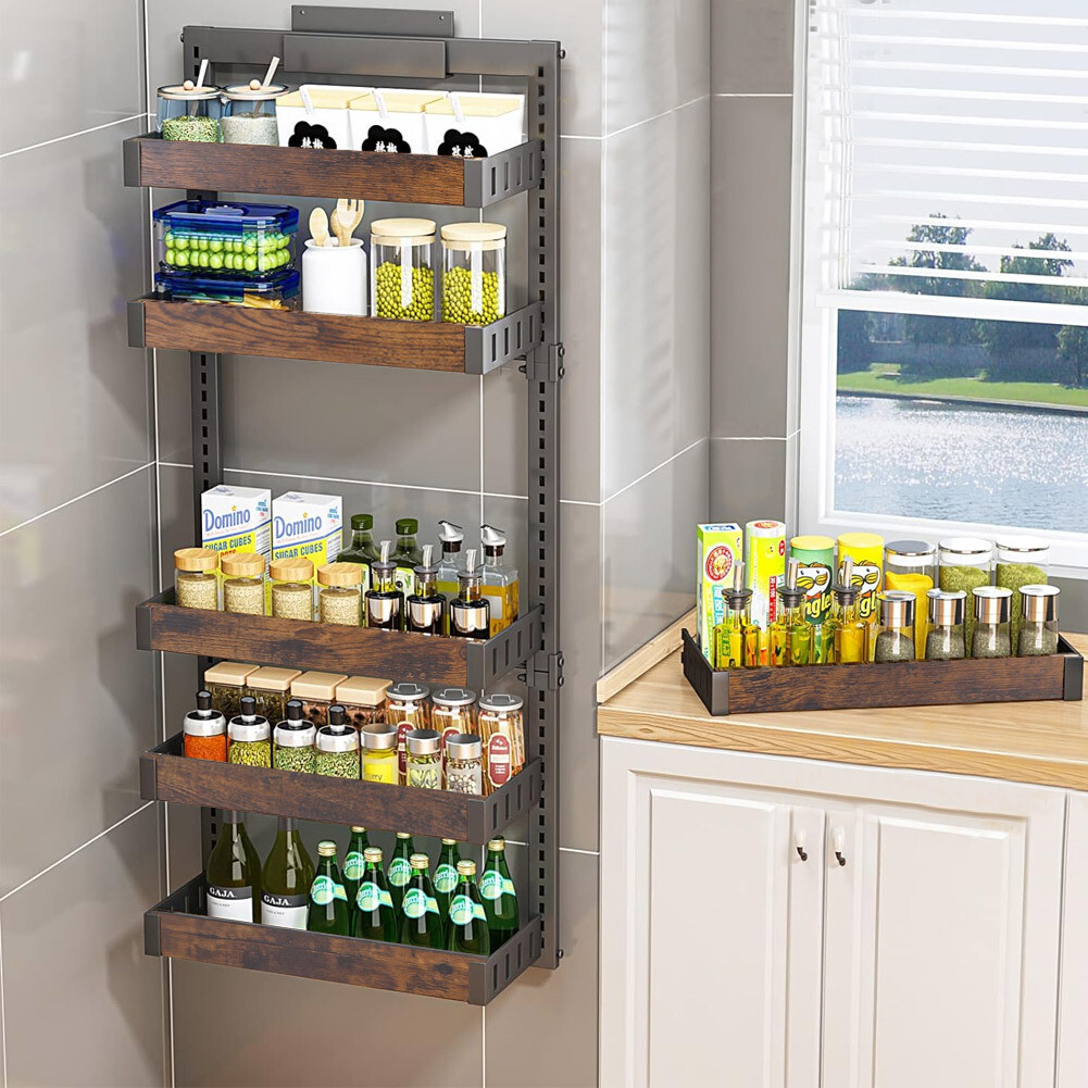Kitchen Storage Over Door Spice Rack Organizer Spice Rack Over - Main Image