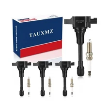 Ignition Coil and Iridium Spark Plug Set Compatible With 2007-2019 Nissan Alt...