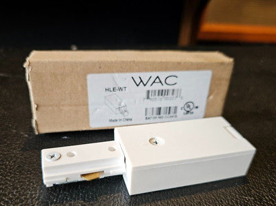 WAC Lighting Live End Power Feed for H-Track Systems HLE-WT