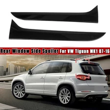Pair Black Rear Window Side Spoiler Wing Splitter For VW Tiguan MK1 2007-2016