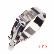 3.5" STAINLESS STEEL T-BOLT TURBO SILICONE HOSE CLAMP INTAKE INTERCOOLER 2PCS