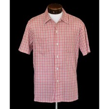 Vintage 70s JCPenney Plaid Button Front Light Weight Check Shirt Size Large XL