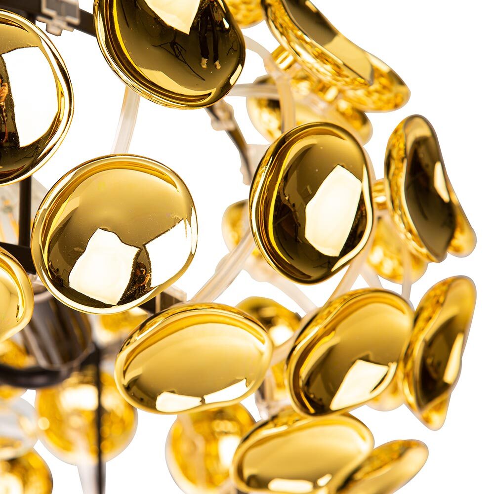 Hängeleuchte Kronleuchter Deckenlampe Wohnzimmerlampe Gold-Design 