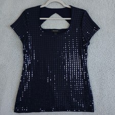 White House Black Market Top Womens Large Blu...