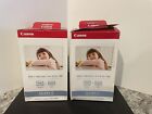 Lot Of 2 Canon Selphy Cp1500 Cp1300 Cp1200 4x6 Color Ink/Paper Set, Kp-108In