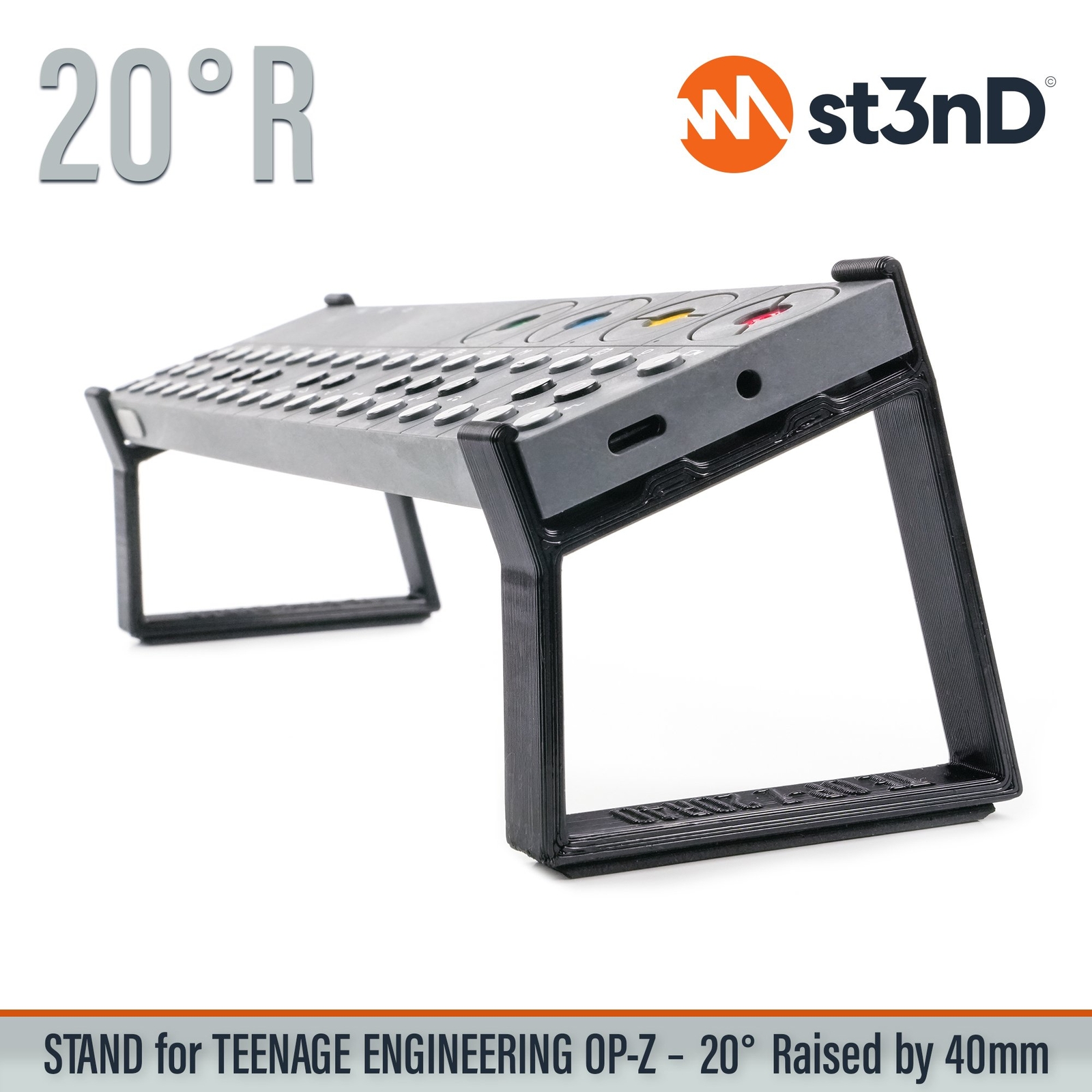 STAND for Teenage Engineering OP-Z - 20° - Raised (by 40mm)