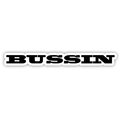 BUSSIN Sticker Car Window Decal Truck Funny LOL Trendy Really Good Food Slang