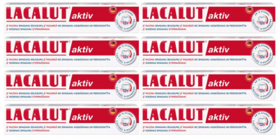8 LACALUT AKTIV Daily Toothpaste Tubes For Bleeding Gums Made in Germany 75ml