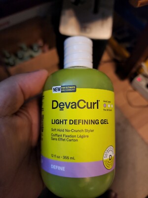 DevaCurl DEFINE Light Defining Gel 12oz Soft Hold No-Crunch Styler ALL Curls