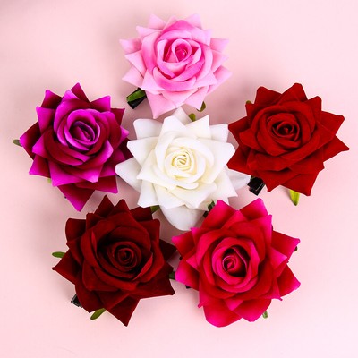 Ladies Rose Flower Hairclips Wedding Party Bridal Hairgrip Hair