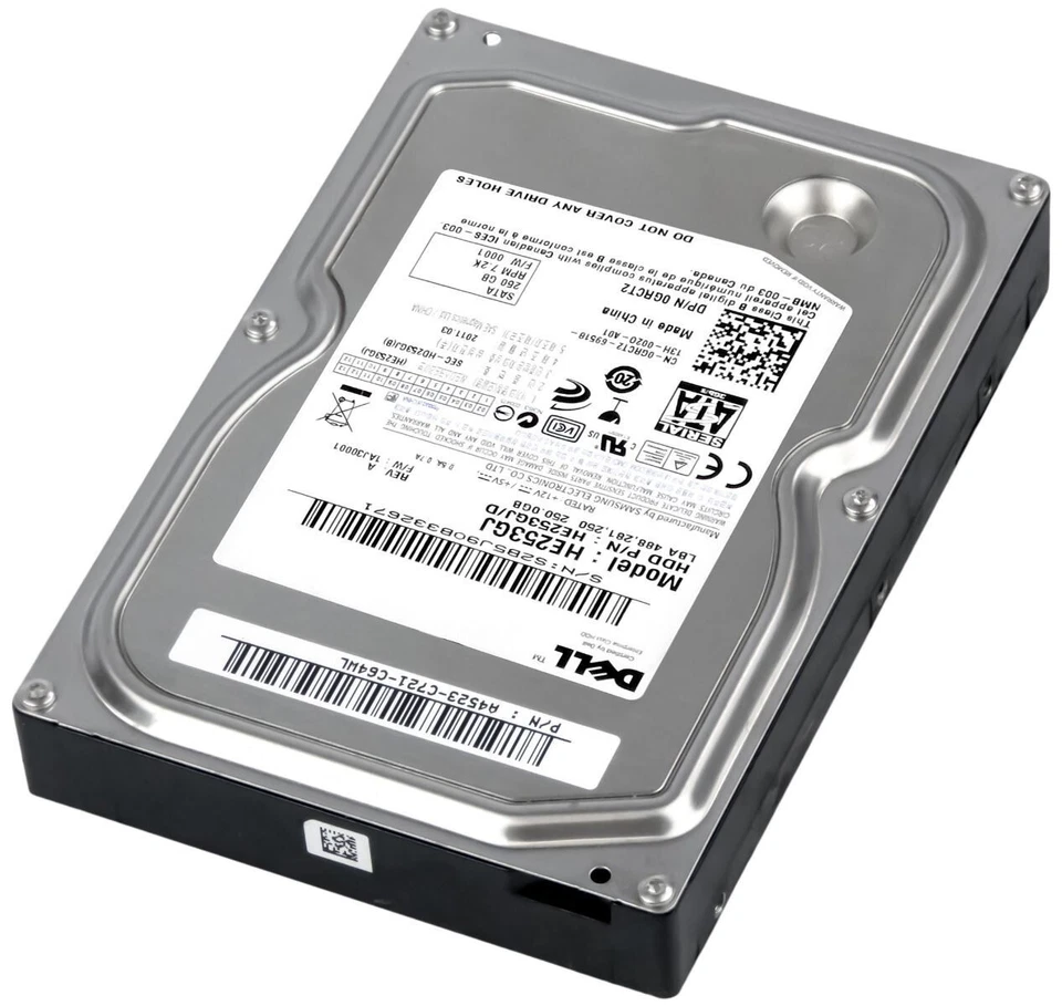 Hard Drive Dell 0GRCT2 HE253GJ 250GB 16MB 7200RPM SATA II 3.5'' Inch - Image 2 of 3