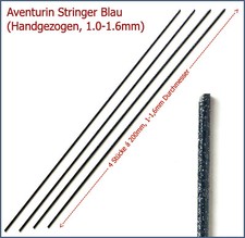 (2,50 /m) Blaue Aventurin-Glas Stringer (MASS...