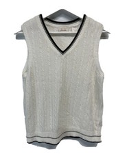 EP Pro Womens  Golf Sweater Vest Ivory V Neck...