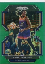 2022 Panini Prizm WNBA TINA CHARLES #106 GREEN PRIZM MERCURY DREAM