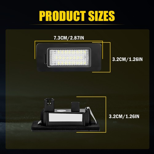 2x LED Licence Number Plate Light No Error For Skoda Fabia Octavia Rapid Superb - Picture 8 of 9