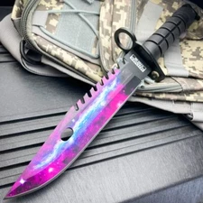 12.5" Military CSGO Combat Fixed Blade Survival Knife Bayonet GALAXY w Sheath