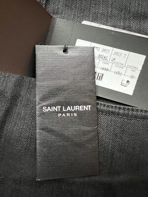 Saint Laurent Black Denim Jeans D10 M/SK-MW Men's 28 - Skinny